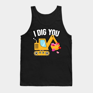 I Dig You Happy Valentines Day Love Heart Toddler Boy Funny Tank Top